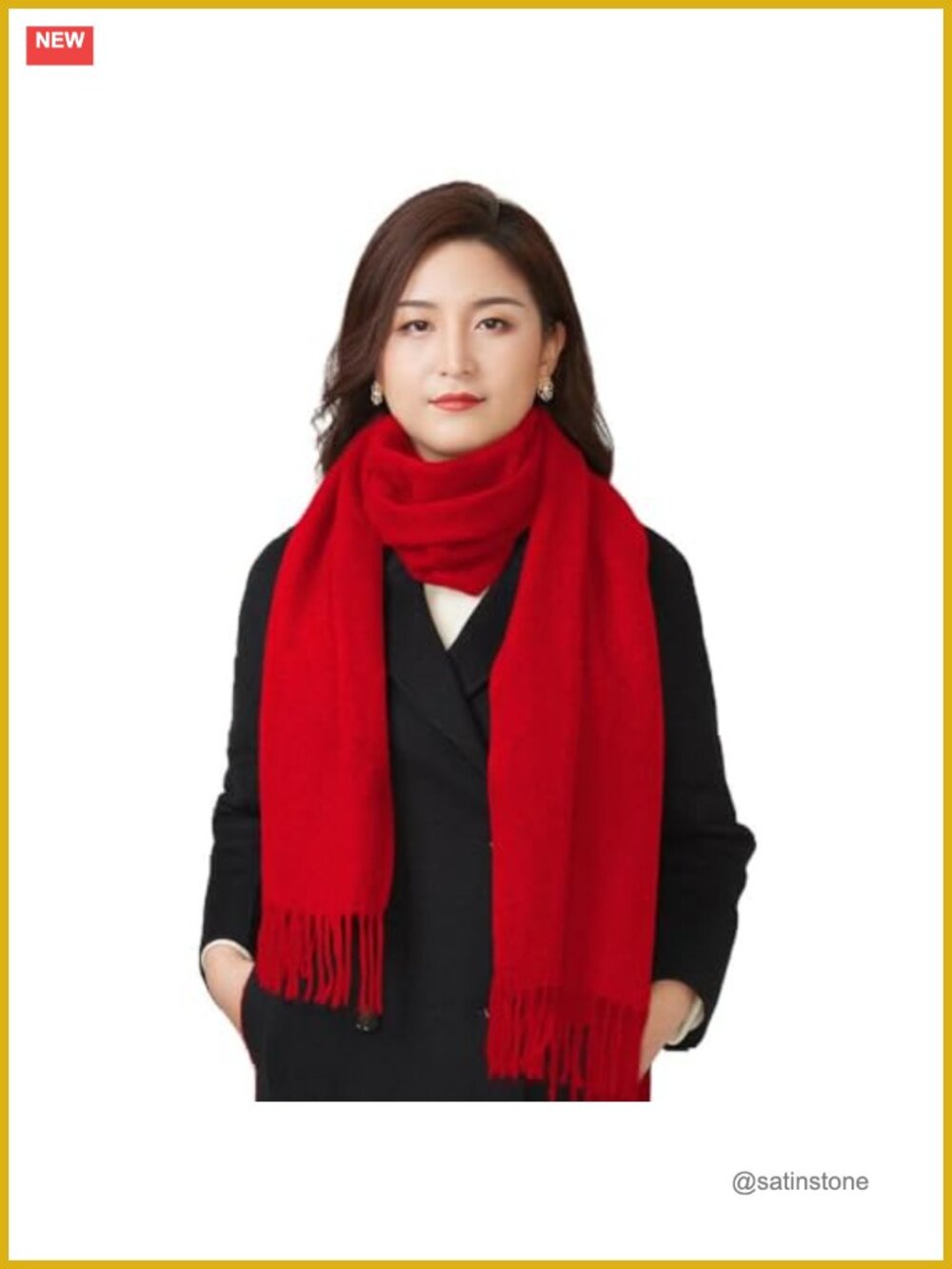 100% Pure Cashmere Scarf - 78 x 12 Long, Luxurious Winter Wrap for Women and Men